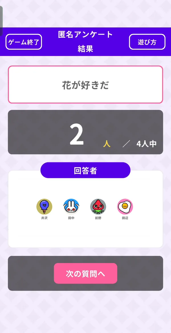 結果発表