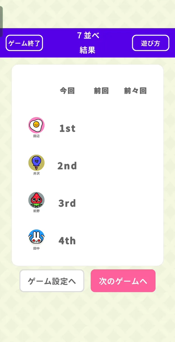 結果発表